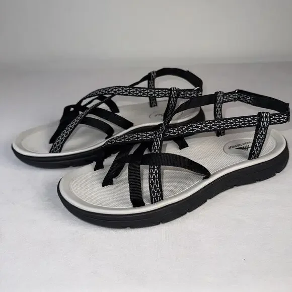 High Sierra Black Strappy Flip Flop Sandal - 9 - Picture 4 of 5